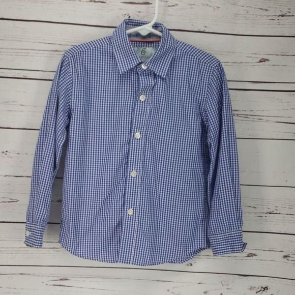 Class Club Toddler Blue Checkered Button Up shirt 4t - Picture 2 of 6
